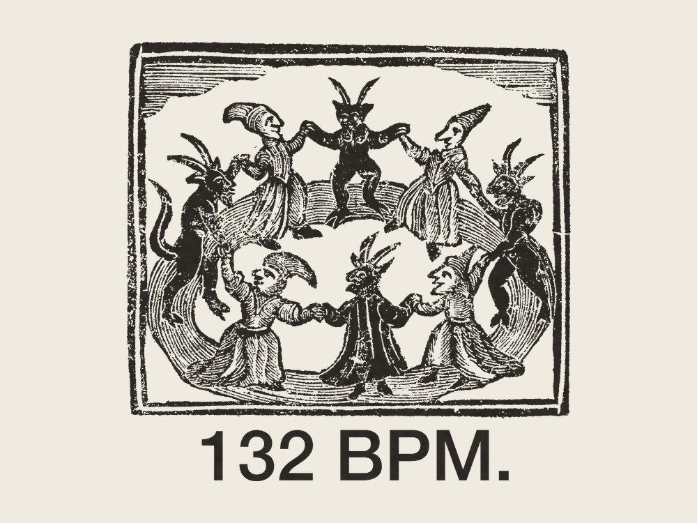 132 BPM, pulpo! original lino print by PULPO!