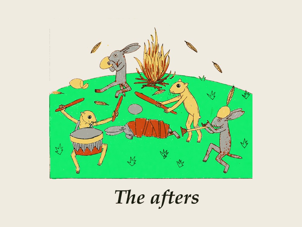 The Afters, pulpo! original lino print by PULPO!